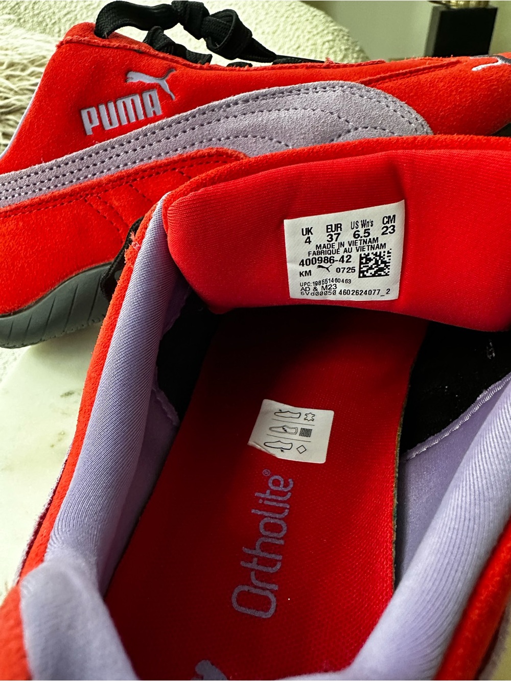 PUMA - Women Speedcat OG Sneakers 42 PUMA RED/LAVENDER ALERT - Picture 6 of 6